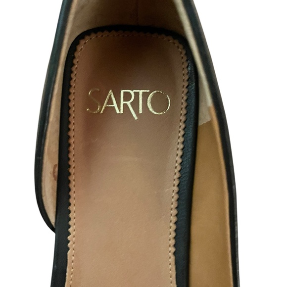FRANCO SARTO TRACY FLATS SIZE 8.5 SQUARE TOE w/ FLAP DETAIL SLIP-ONS - Picture 6 of 7